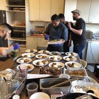 Artesano Peruvian Fusion - Najib and his staff plating for our off-site corporate event - Latin American Near Me - San Francisco, California
