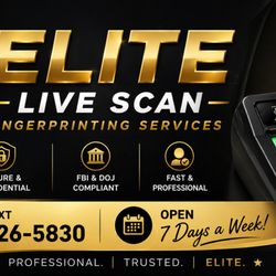 Elite Live Scan Fingerprinting Services - At Elite Live Scan Fingerprinting Services, we don't just offer a service--we deliver a refined experience tailored to your schedule.