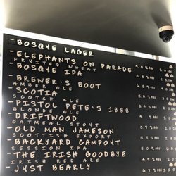 Bosque North - Menu of beers