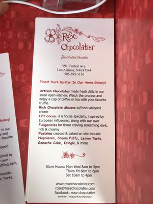Menu photo 2 Rose Chocolatier Los Alamos, NM