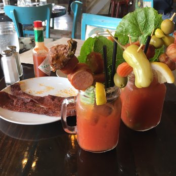 Farmer's Table - man candy bacon, butchers block bloody and the raging cajun - New American Near Me - La Mesa, California Farmer's Table - man candy bacon, butchers block bloody and the raging cajun - New American Near Me - La Mesa, California