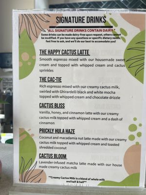 Menu photo 2 The Happy Cactus Coffee Katy, TX
