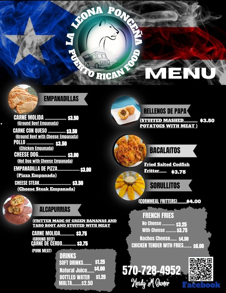 LA LEONA PONCENA Updated September 2024 11 Photos Mahanoy City, Pennsylvania Food Trucks