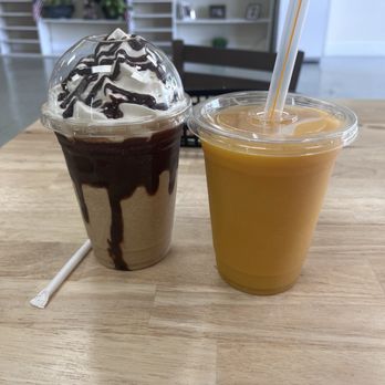 MAGA Donuts - Vanilla frappe and mango smoothie - Donuts Near Me - Tazewell, Tennessee MAGA Donuts - Vanilla frappe and mango smoothie - Donuts Near Me - Tazewell, Tennessee