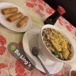 Long life soup and crispy shrimp rolls Long life soup and crispy shrimp rolls