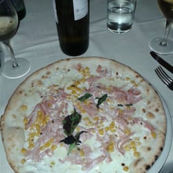Il Rudere - Pizza panna,prosciutto e mais  "senza glutine"