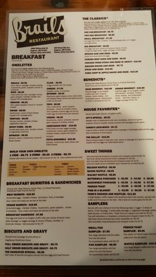 Menu photo 6 Brail's Restaurant Eugene, OR
