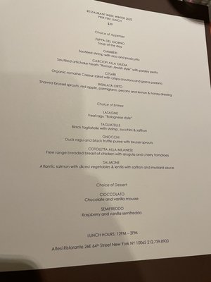 Menu photo 6 Altesi Ristorante New York, NY