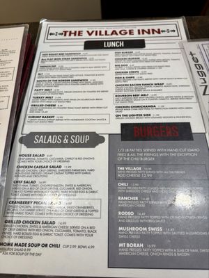 Menu photo 1 The Village Inn Restaurant Challis, ID Menu photo 1 The Village Inn Restaurant Challis, ID