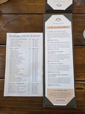 Menu photo 1 Michael David Winery Lodi, CA Menu photo 1 Michael David Winery Lodi, CA