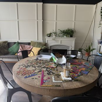 Seafab Cafe - A fun table just for puzzlers. - Cafes Near Me - Seattle, Washington Seafab Cafe - A fun table just for puzzlers. - Cafes Near Me - Seattle, Washington