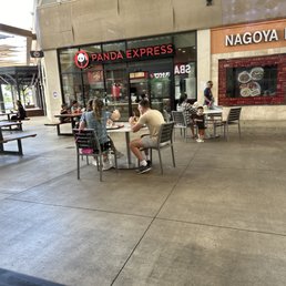 The outside dining area.