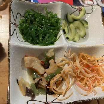 Kumo Sushi - Salad sampler: seaweed, cucumber, octopus/squid, kani - Japanese Near Me - Shreveport, Louisiana