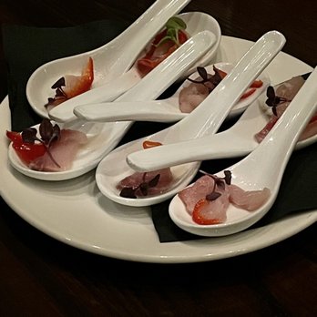 Provision - Sashimi-style appetizer (don't recall the type of fish but it melted in my mouth!) - New American Near Me - Indianapolis, Indiana Provision - Sashimi-style appetizer (don't recall the type of fish but it melted in my mouth!) - New American Near Me - Indianapolis, Indiana
