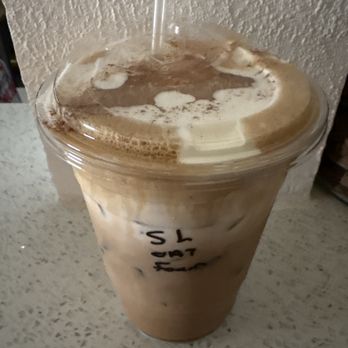 Blue Butler Coffee - Spanish late w/ oat milk and cold foam - Coffee & Tea Near Me - Humble, Texas Blue Butler Coffee - Spanish late w/ oat milk and cold foam - Coffee & Tea Near Me - Humble, Texas