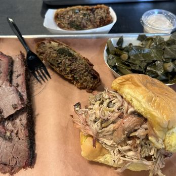 Smitty Smokin Soulfood - brisket, pulled pork sandwich, soul roll, collard greens - Barbeque Near Me - Easley, South Carolina Smitty Smokin Soulfood - brisket, pulled pork sandwich, soul roll, collard greens - Barbeque Near Me - Easley, South Carolina