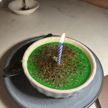 Bone Kettle - Free birthday dessert- Pandan crème brulee - Breakfast & Brunch Near Me - Pasadena, California