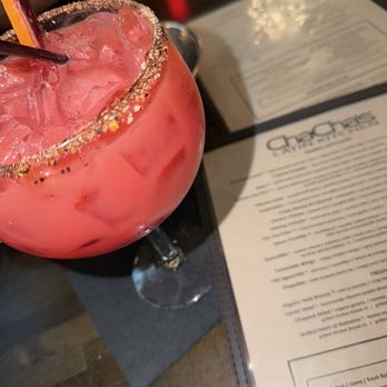 Cha Cha's Latin Kitchen - Fresh Blood Orange Margarita was excellent! - Bars Near Me - Brea, California