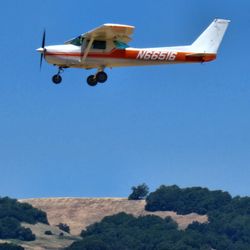 Petaluma Municipal Airport - Cessna coming in for a landing