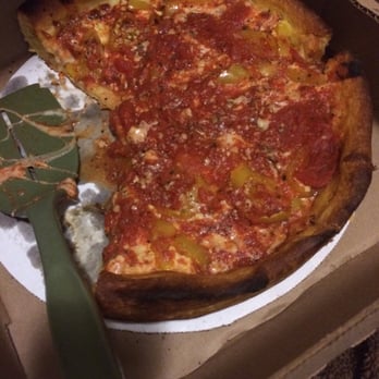 Chicago's Pizza - Deep dish with sausage and banana peppers! - Pizza Near Me - Chicago, Illinois Chicago's Pizza - Deep dish with sausage and banana peppers! - Pizza Near Me - Chicago, Illinois