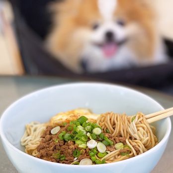 Old Town Shanghai - Minced Pork Dry Noodles w/ fried egg | $8.95 - Shanghainese Near Me - Sunnyvale, California