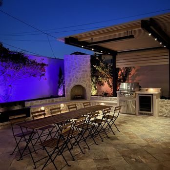Retro Landscape Design Build - an outdoor kitchen and dining area - Landscaping Near Me Retro Landscape Design Build - an outdoor kitchen and dining area - Landscaping Near Me