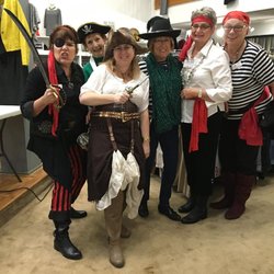 During our November Raid Our Closet sale (60% off everything), we dress as pirates! It's fun for the staff and the customers!
