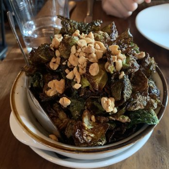 Geist - Crispy brussel sprouts with peanuts. SO good! - Cocktail Bars Near Me - Nashville, Tennessee Geist - Crispy brussel sprouts with peanuts. SO good! - Cocktail Bars Near Me - Nashville, Tennessee