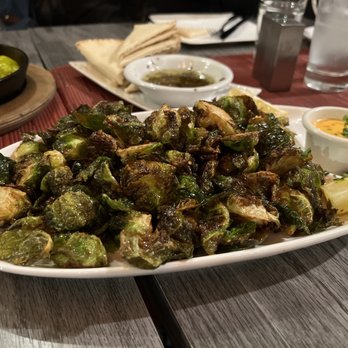 Moussaka Mediterranean Kitchen - Crispy Spiced Brussels Sprouts - Mediterranean Near Me - San Leandro, California Moussaka Mediterranean Kitchen - Crispy Spiced Brussels Sprouts - Mediterranean Near Me - San Leandro, California