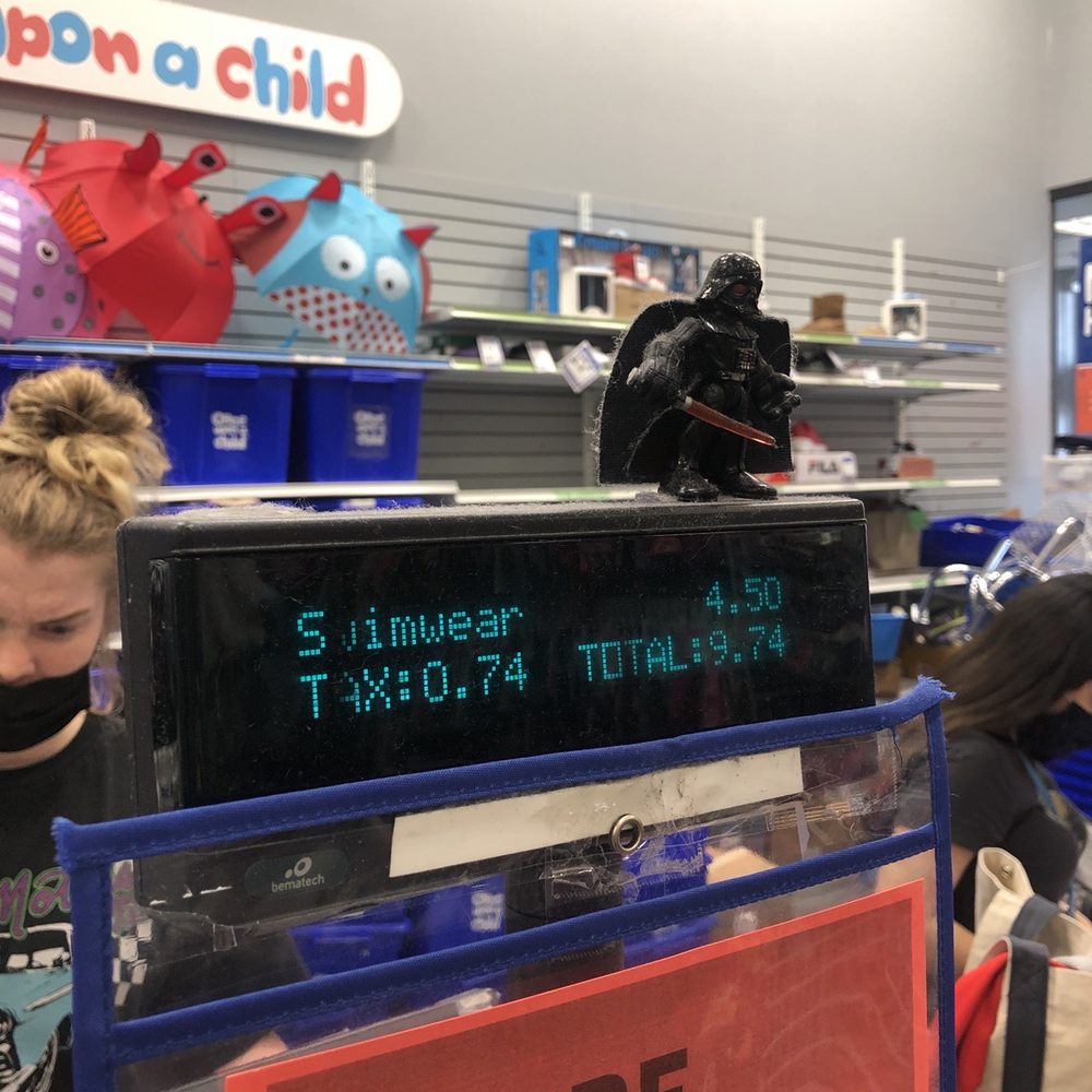 Once Upon A Child - Thick layer of dust on the cash register. Place could use a deep cleaning. - Discount Store Near Me - Webster, Texas