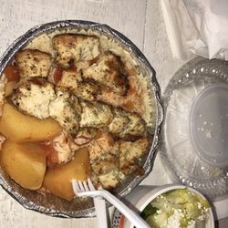 Souvlaki Hut - Chicken is tender and delicious! Great meal for a great price! I ordered delivery and it was delivered hot!