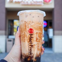 Meet Fresh - Brown Sugar Boba with Mini Taro Balls @tiffhuangry
