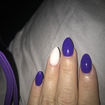 Spring Nails - This is my purple nails with glow in the dark white nail! - Nail Salons Near Me - Franklin, Tennessee Spring Nails - This is my purple nails with glow in the dark white nail! - Nail Salons Near Me - Franklin, Tennessee
