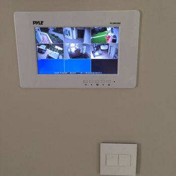Smart Audio Visual - custom built in monitor for viewing cameras. - Home Theatre Installation Near Me