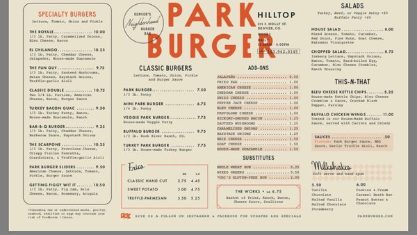 Menu photo 5 Park Burger Denver, CO Menu photo 5 Park Burger Denver, CO