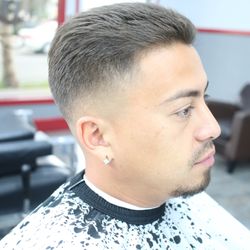 Big Boy's Barber Shop - slick back with a zero fade