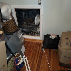Air Pyramid Service - the entrance to the attic crawl space and work area
