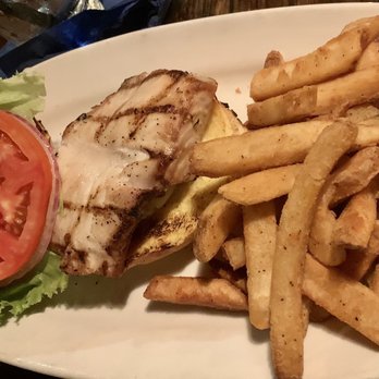 Boathouse - Grouper sandwich with fries.....not as good as expected - Breakfast & Brunch Near Me - Stuart, Florida
