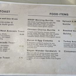 Food menu Food menu