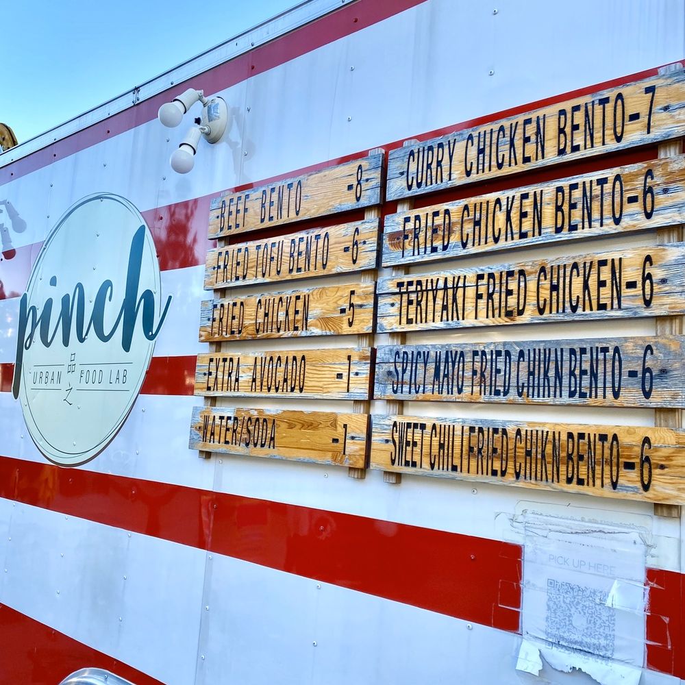 Pinch - Side of food truck and menu - Food Trucks Near Me - Austin, Texas Pinch - Side of food truck and menu - Food Trucks Near Me - Austin, Texas