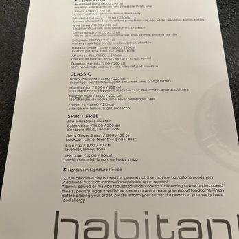 Habitant - Cocktails Menu - Wine Bars Near Me - San Jose, California Habitant - Cocktails Menu - Wine Bars Near Me - San Jose, California