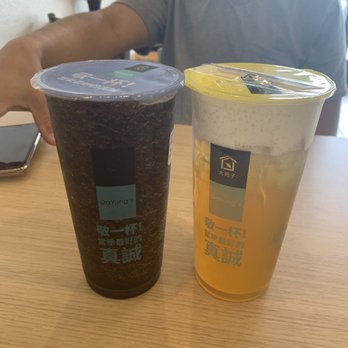 DaYung's Tea - Black Crystal and Green Tea Machiato - Bubble Tea Near Me - Tempe, Arizona