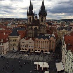 Church of Our Lady before Týn - View from the tower above the astronomical clock