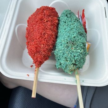 Mochinut - Roseville - Hot Cheetos and blue taki - Hot Dogs Near Me - Roseville, California Mochinut - Roseville - Hot Cheetos and blue taki - Hot Dogs Near Me - Roseville, California
