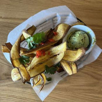 Indigo Coastal Shanty - Plantains w/guac - New American Near Me - Brunswick, Georgia Indigo Coastal Shanty - Plantains w/guac - New American Near Me - Brunswick, Georgia