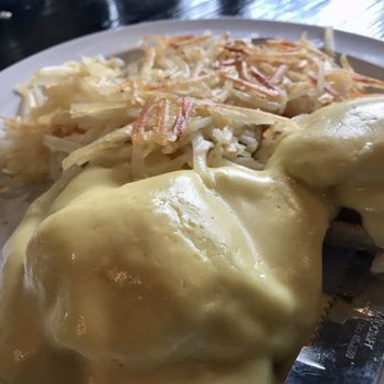 The Parkside Cafe - Traditional Benedict  With hash browns  Great hill-sauce 4-24-24 - Cafes Near Me - Bristol, Connecticut