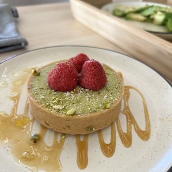 Café Blanc - Pistachio raspberry tart - Cafes Near Me - Parma Heights, Ohio Café Blanc - Pistachio raspberry tart - Cafes Near Me - Parma Heights, Ohio