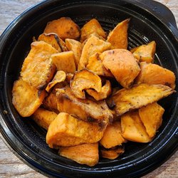 Maple kissed sweet potatoes