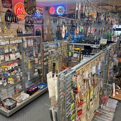 Just For Men & Everybody Else Consignment - They've got a huge fishing section including bait and aquariums, too.