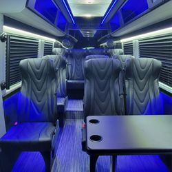 L. I. Sprinter Guy Transportation Services - Interior with comfortable table